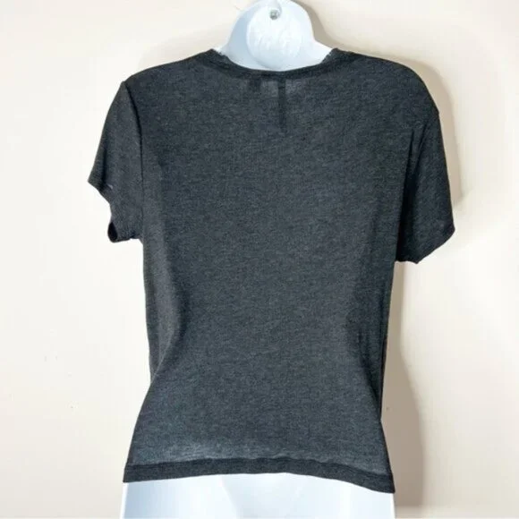 Anthropologie Joe’s Jeans Women's T-shirt Tee short sleeve Heather Black XS - Picture 12 of 13